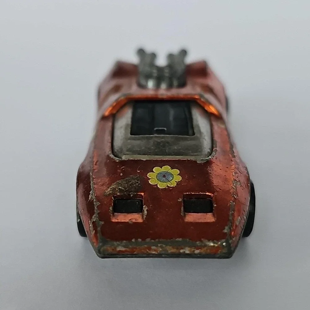 1969 Hot Wheels Peeping Bomb Orange Spectraflame Redline USA Diecast Car Vintage